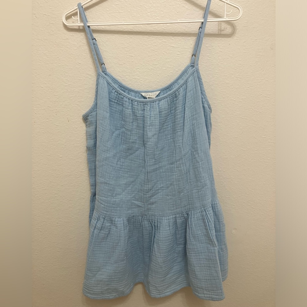 CASLON Light Blue cotton gauze tank top, brand new, tags attached.  Size S. NWT